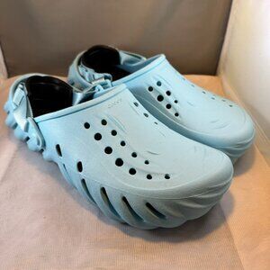 Crocs Echo Clog Sky Blue Men's Size 12 207937 Excellent Pre-Owned Condition